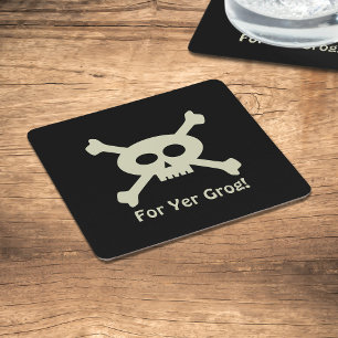 Pirate Skull und Crossbones Paper Untersetzer