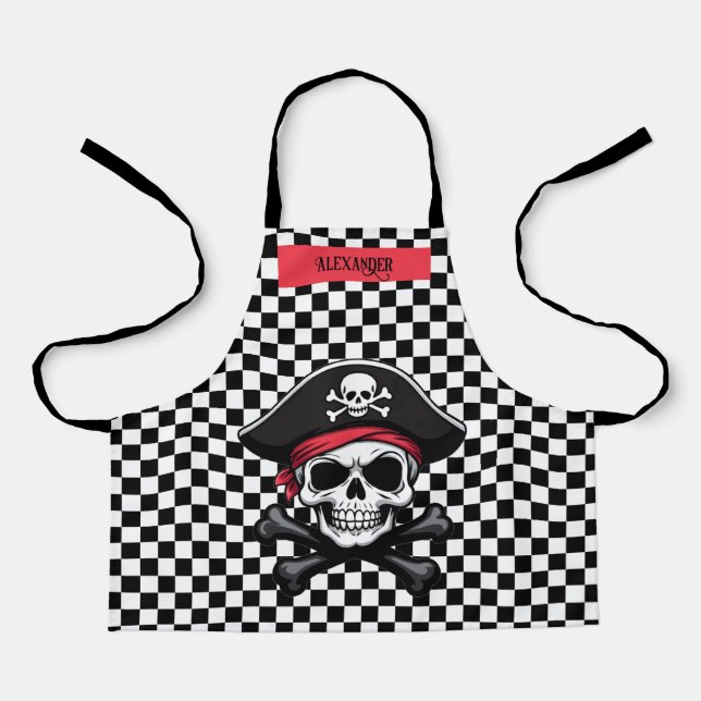 Pirate Skull und Crossbones Schürze (Vorderseite)