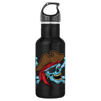 Pirate Skull und Crossbones Trinkflasche