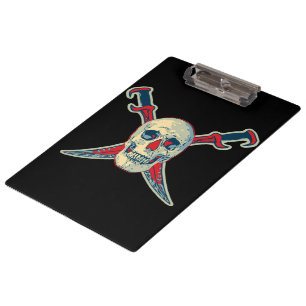 Pirate (Skull) - Zwischenablage Klemmbrett