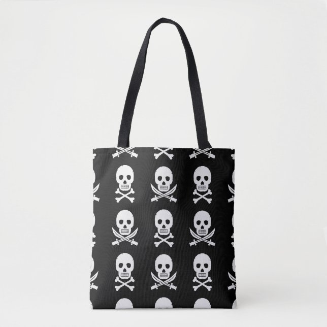 Pirate Skulls Crossbones Nahtloses Muster (Vorderseite)