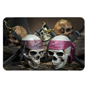 Pirate Skulls Foto Magnet