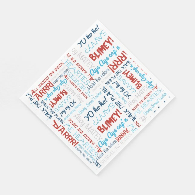 Pirate Slogans Party Pirate Napkins Serviette (Ecke)