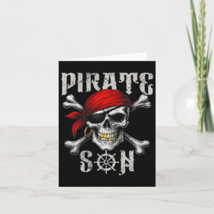 Pirate Son Piratenflagge Flag und Skull Crossbones Karte