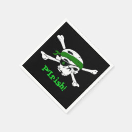 Pirate St Patrick's Day Party Custom Paper Napkins Serviette