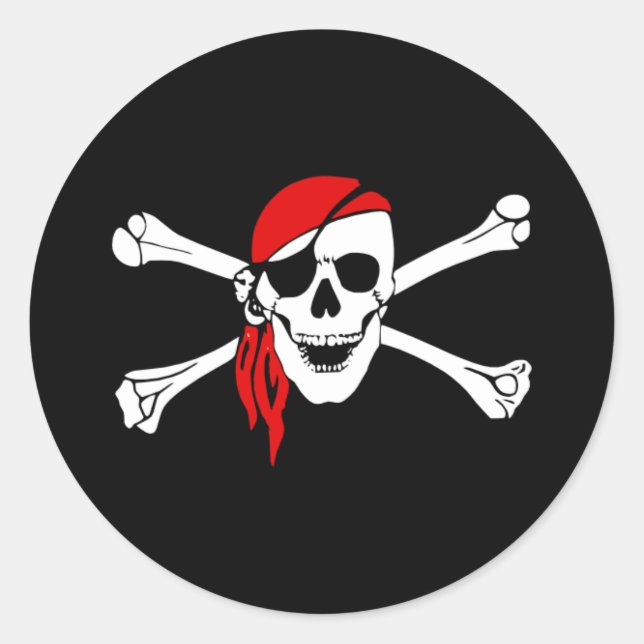 Pirate_sticker2 Runder Aufkleber (Vorderseite)
