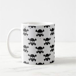Pirate Style Skulls Muster Kaffeetasse