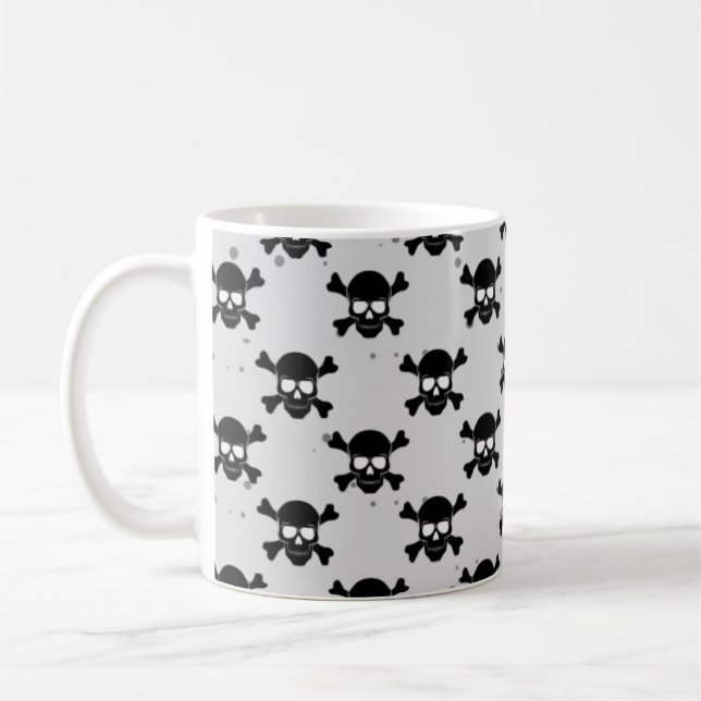 Pirate Style Skulls Muster Kaffeetasse (Links)