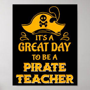 Pirate Teacher Thema für Schulpersonal zeigt Masc Poster