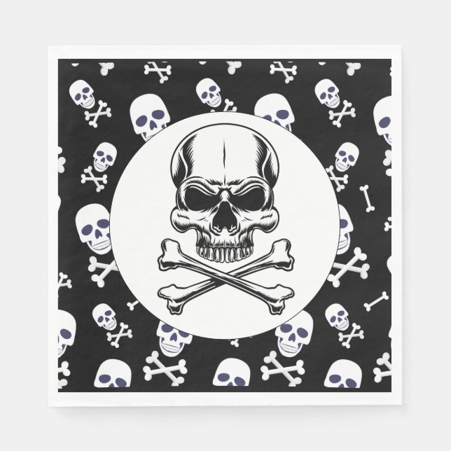 Pirate Thema Partei Erwachsene Schiffe Skulpturen Serviette (Vorderseite)