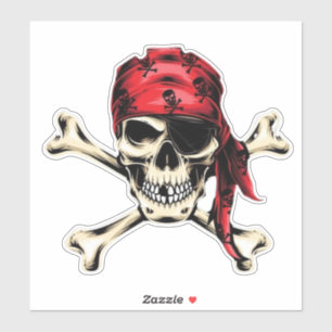Pirate Thema Party Adult Salty Pirate Skull Aufkleber