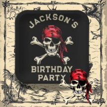 Pirate Thema Party Adult Salty Skull Black 2