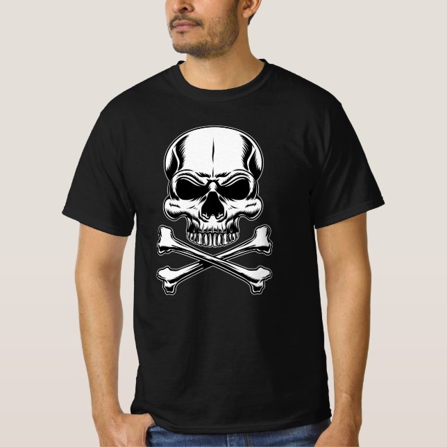Pirate Thema Party Adult Schiff Skull T-Shirt (Vorderseite)