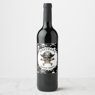 Pirate-Thema Party Adult Skull Geschenk-Tag Weinetikett