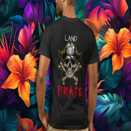 Pirate Thema Party Adult Skull LAND T-Shirt