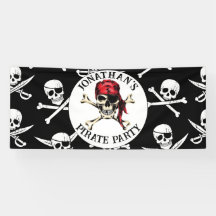 Pirate Thema Party Erwachsene Salty Skull Black.