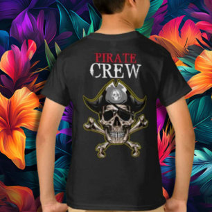 Pirate Thema Party Erwachsene sKULL Crew2 T - Shir T-Shirt