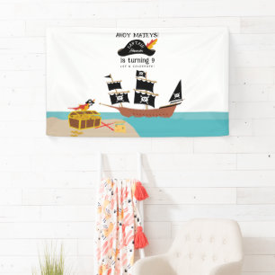 Pirate Theme Birthday Party Banner