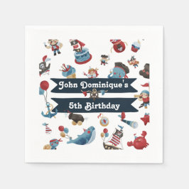 Pirate Theme Birthday Party Napkin Serviette