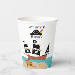 Pirate Theme Birthday Party Pappbecher
