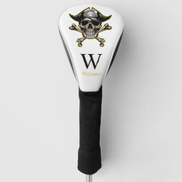 Pirate theme Party Adult Skull Monogram Golf Headcover