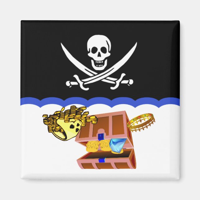 Pirate Theme:Sauberer Waschspüler-Magnet Magnet (Vorne)