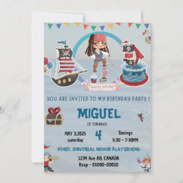 PIRATE THEMED GEBURTSTAG EINVITE EINLADUNG