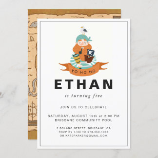 Pirate Themed Geburtstagsparty Einladung