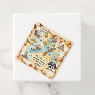 Pirate Themed Schatzkarte Geburtstagspartei Geschenkanhänger