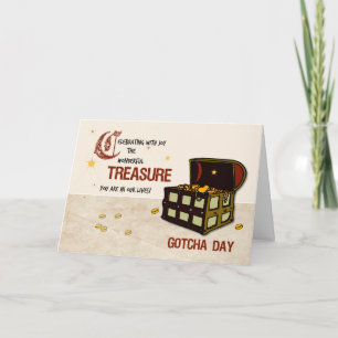 Pirate Treasure Gotcha Day, Junge Karte