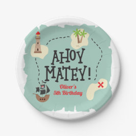 Pirate Treasure Karte Geburtstag Pappteller