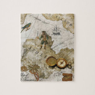 Pirate Treasure Karte Puzzle