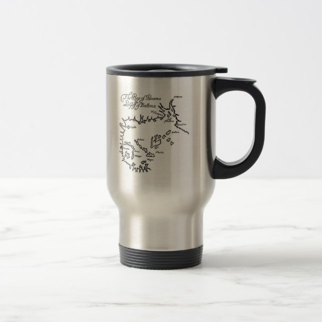 Pirate Treasure Map Travel Mug Reisebecher (Rechts)