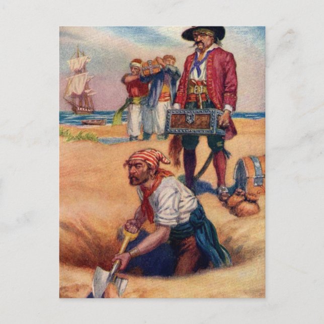 Pirate Treasure Postkarte (Vorderseite)