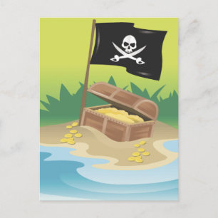 Pirate Treasure Postkarte