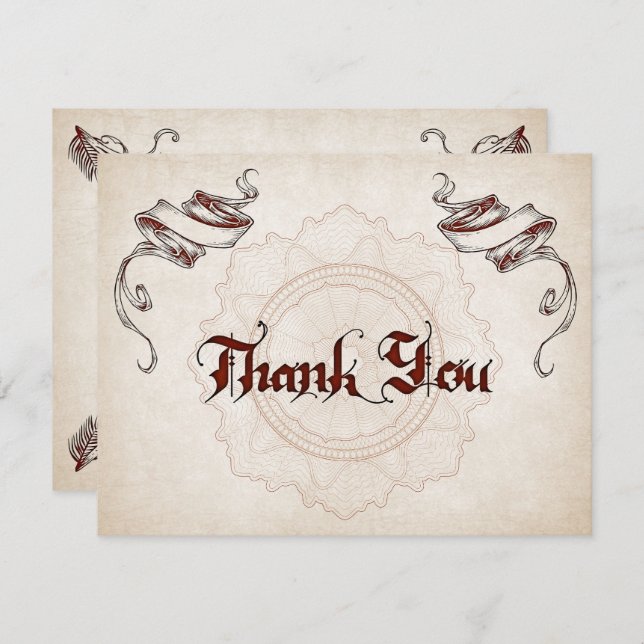 Pirate Treasure Wedding Dankeskarte (Vorne/Hinten)