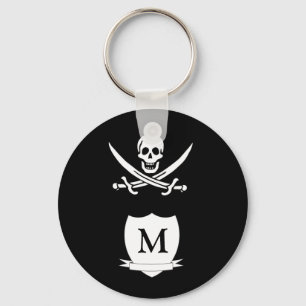 Pirate und Monogramm Schlüsselanhänger