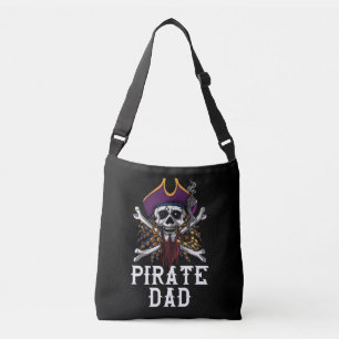 Pirate Vater Skull Sailor Crossbones Fathers Tragetaschen Mit Langen Trägern