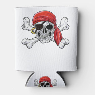 Pirate Vater T Shirt Piratenflagge Skull & Crossbo Dosenkühler
