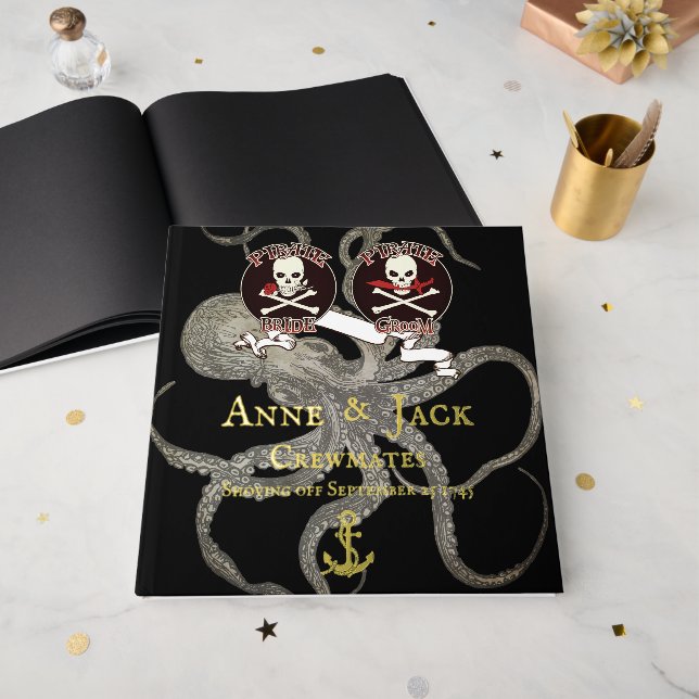 Pirate Wedding Gästebuch (Vorderseite Offen)