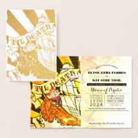 Pirate Wedding Gold Foil Pass Foil Card