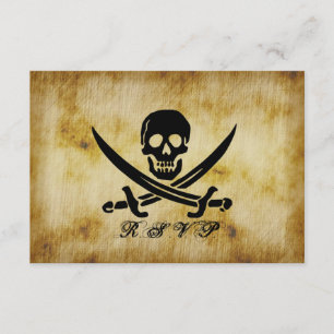 Pirate Wedding RSVP Response Card Karte