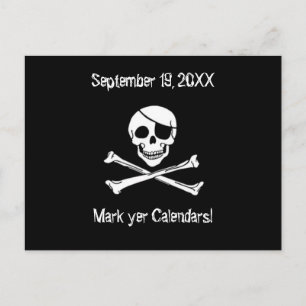 Pirate Wedding Save the Date Postcard Ankündigungspostkarte