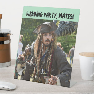 PIRATE WEDING PARTY WICOME PEDESTAL SIGN SOCKELSCHILD