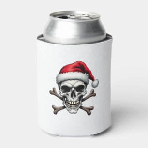 Pirate Weihnachten Totenkopf und gekreuzte Knochen Dosenkühler