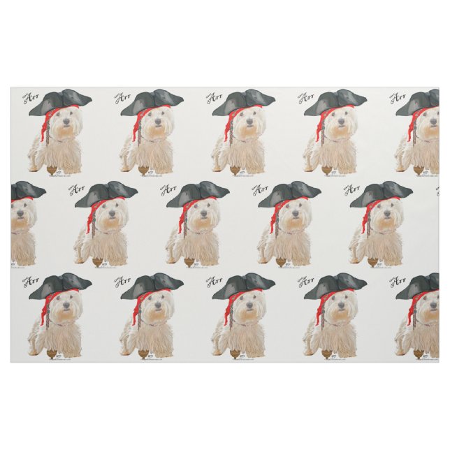 Pirate Westie Stoff (Fat Quarter (45,7 x 55,9 cm))