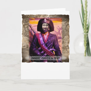 Pirate Wish Card - Foto und Text personalisieren Feiertagskarte