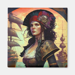 Pirate Woman Fantasy Art Magnet