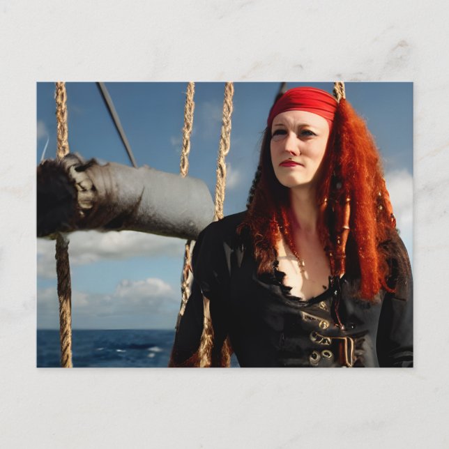 Pirate Woman Postkarte (Vorderseite)