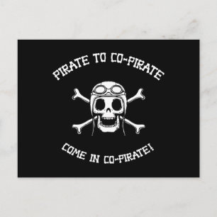 Pirate zum Co-Pirate Postkarte